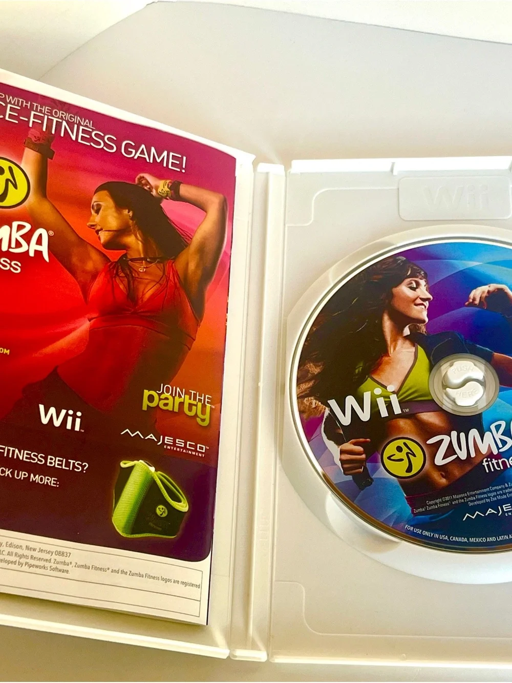 Zumba Fitness 2 Wii Game Disc – Blue, Purple, Yellow Artwork